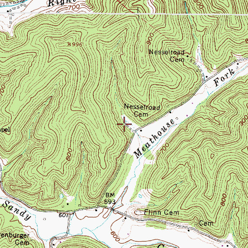 Topographic Map of Morning Star School (historical), WV