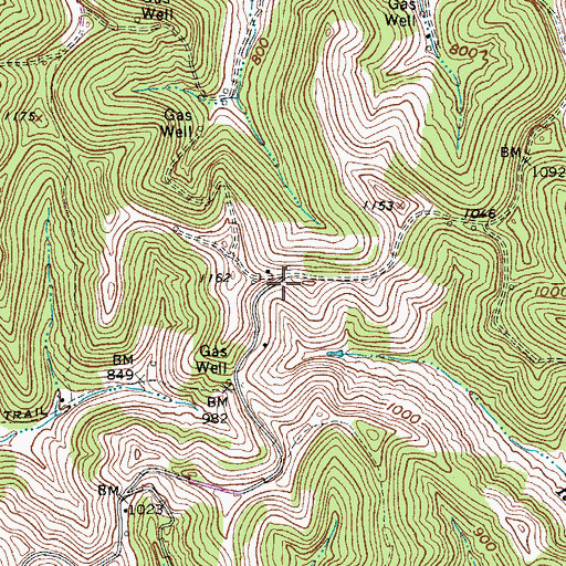 Topographic Map of Mountain Flower School (historical), WV