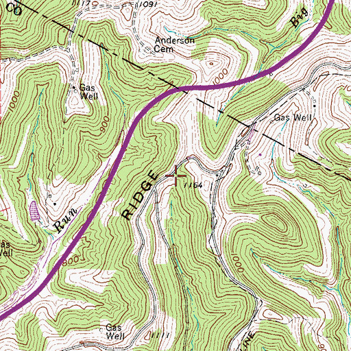 Topographic Map of New Era School (historical), WV