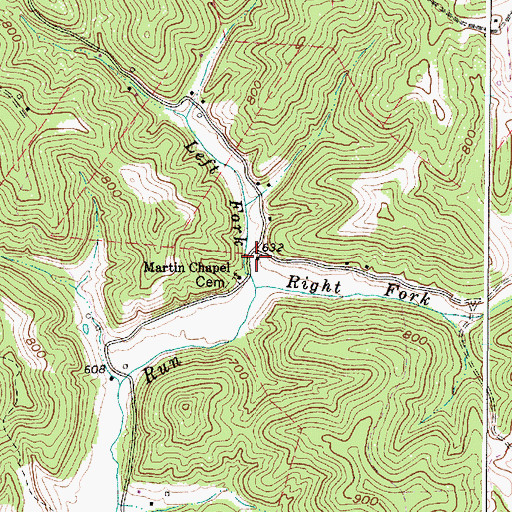 Topographic Map of New Interest School (historical), WV
