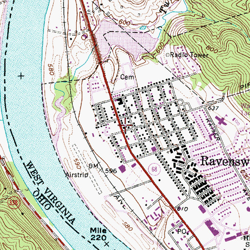 Topographic Map of North United Methodist Church, WV