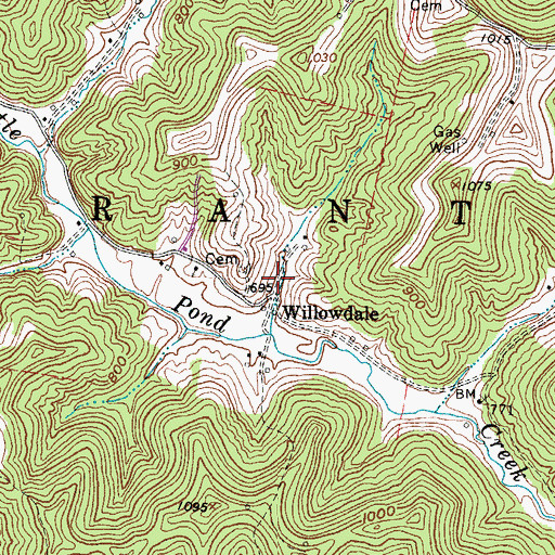Topographic Map of Ralston School (historical), WV
