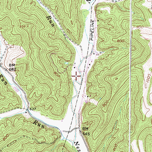 Topographic Map of Redbush School (historical), WV