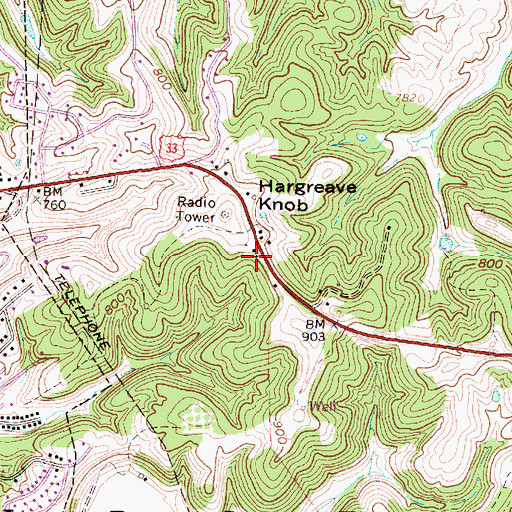 Topographic Map of Short Bend Schoolhouse (historical), WV