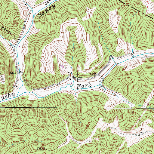 Topographic Map of Summerville School (historical), WV