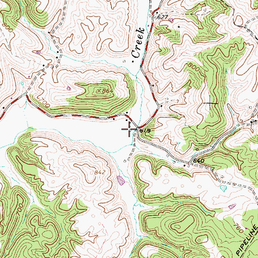 Topographic Map of Walnut Grove School (historical), WV