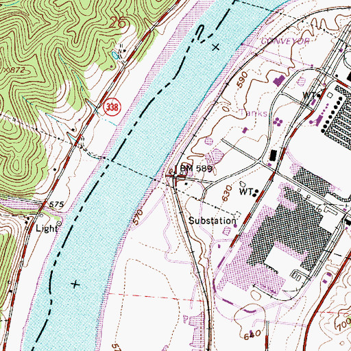 Topographic Map of Willow Grove (historical), WV