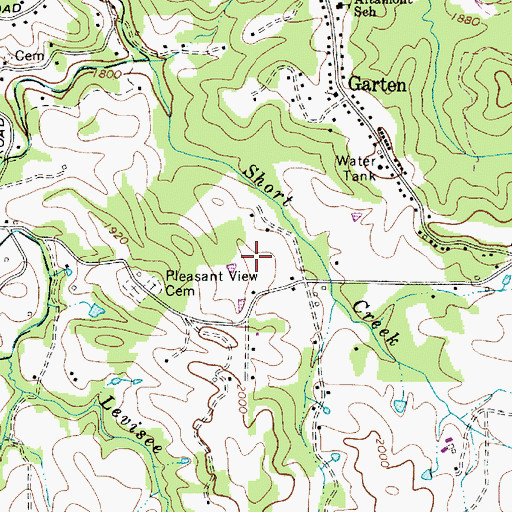Topographic Map of Fayette County, WV