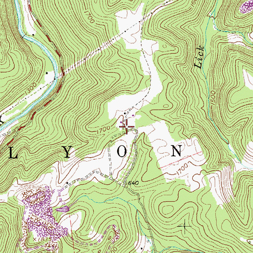 Topographic Map of Harmony School (historical), WV