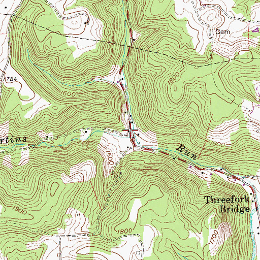 Topographic Map of Ingleside School (historical), WV