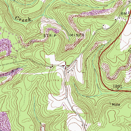 Topographic Map of Mankin School (historical), WV