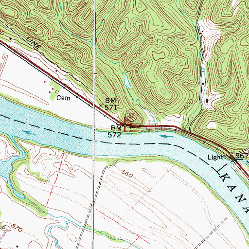 Topographic Map of Beech Hill Station (historical), WV