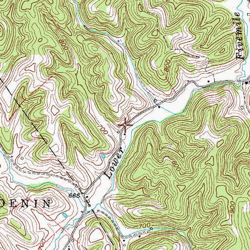 Topographic Map of Blain Spring, WV