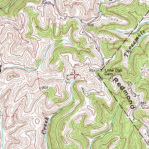 Topographic Map of Byrd Blain Spring, WV