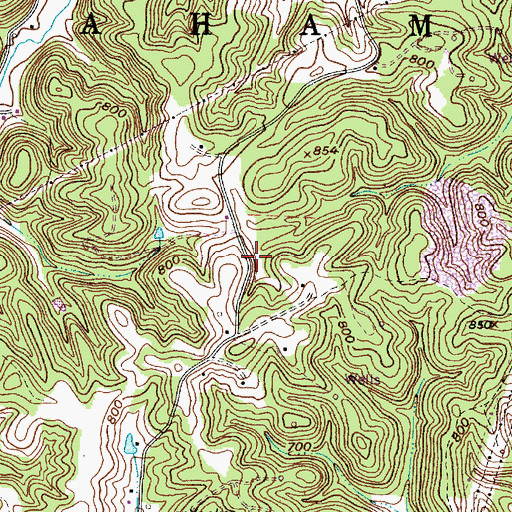 Topographic Map of Elroy Kaylor Spring, WV