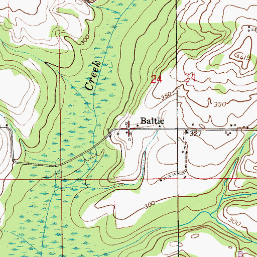 Topographic Map of Baltic, AL