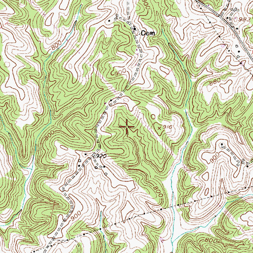 Topographic Map of Everett Keefer Spring, WV