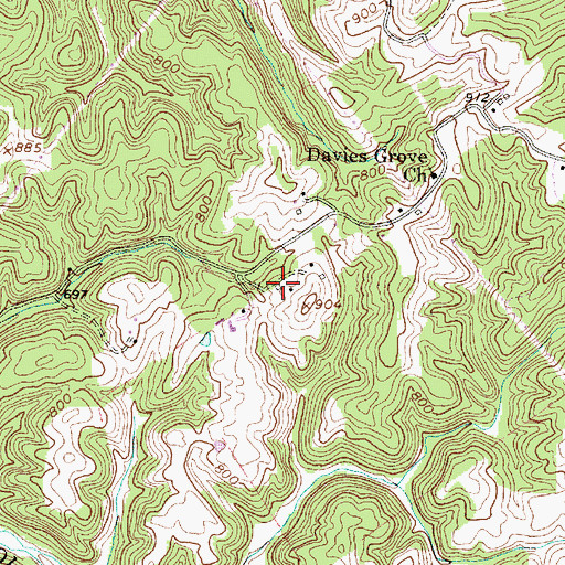 Topographic Map of Excelsior School (historical), WV