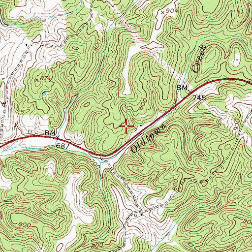 Topographic Map of Guy Midturn Spring, WV