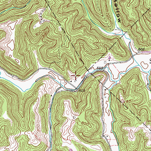 Topographic Map of Hanes Spring, WV
