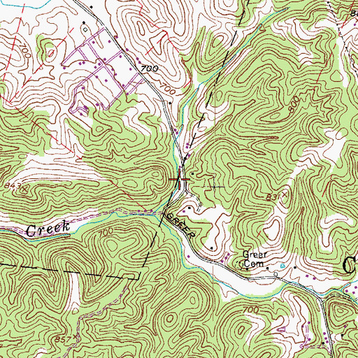 Topographic Map of Harold Edwards Spring, WV