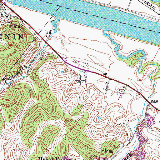Topographic Map of John Oshell Spring, WV