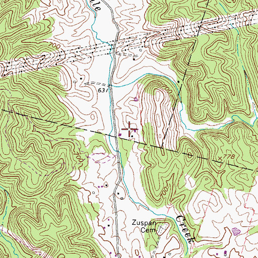 Topographic Map of Larry Sullivan Spring, WV
