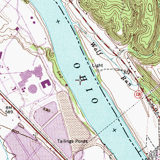 Topographic Map of Lock Number 24 (historical), WV