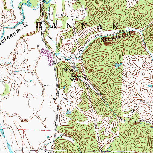Topographic Map of Lowery Spring, WV