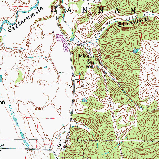 Topographic Map of Lowery Spring, WV