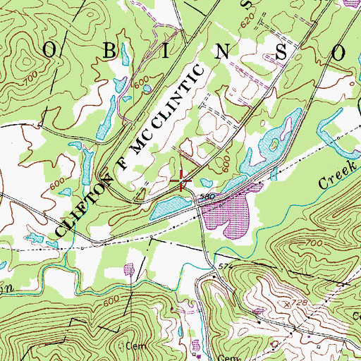 Topographic Map of Oldtown (historical), WV