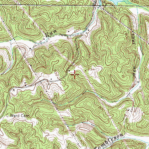 Topographic Map of Oscar Weigand Spring, WV