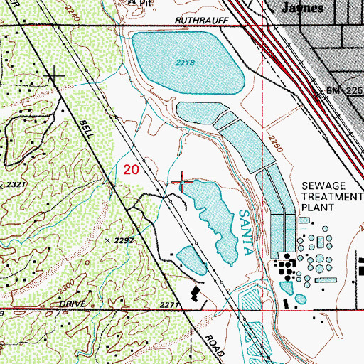 Topographic Map of Silverbell Regional Park, AZ
