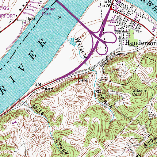 Topographic Map of Smith Graveyard, WV