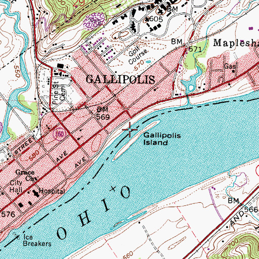 Topographic Map of The Sound, WV