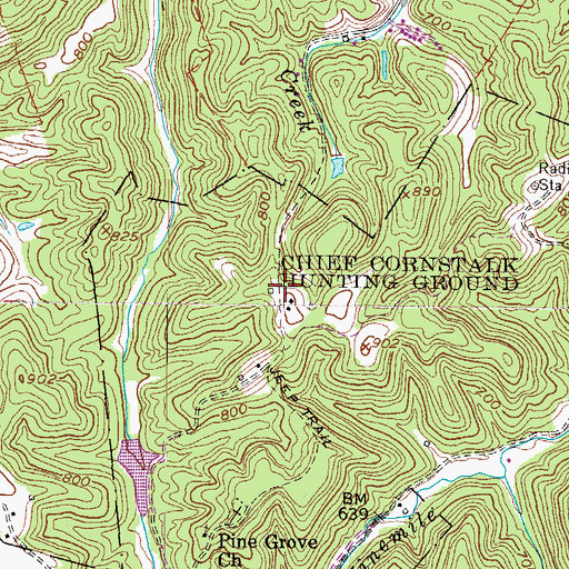 Topographic Map of Stockton (historical), WV