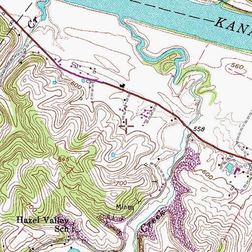Topographic Map of Stone Spring, WV