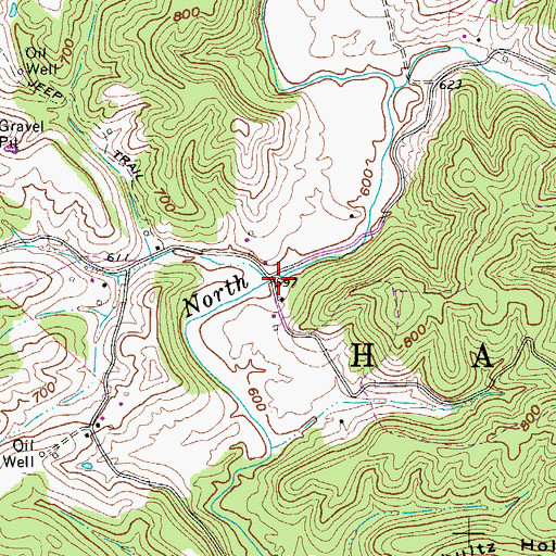 Topographic Map of Binola (historical), WV