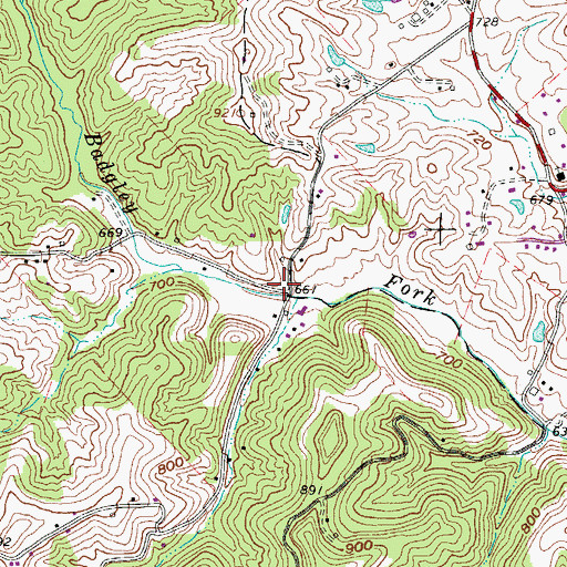 Topographic Map of Cothem School (historical), WV