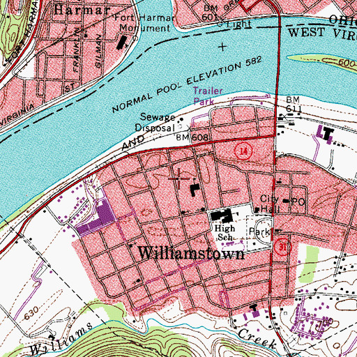 Topographic Map of Christ Memorial Church, WV