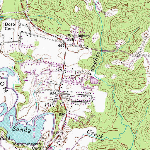Topographic Map of Crystal Spring Lake, WV