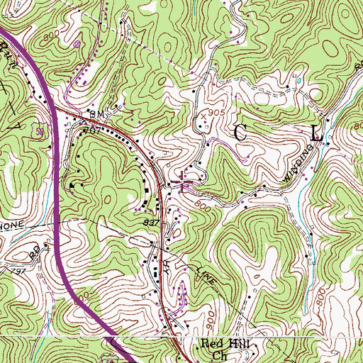 Topographic Map of Eastwood Addition, WV