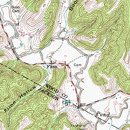 Topographic Map of Flinn School (historical), WV