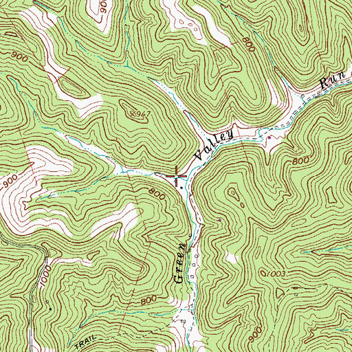 Topographic Map of Green Valley School (historical), WV