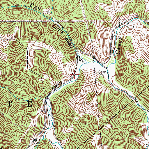 Topographic Map of Kingbury (historical), WV