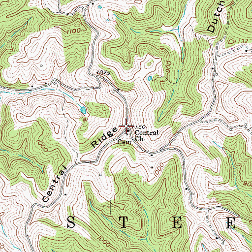 Topographic Map of McKinley (historical), WV