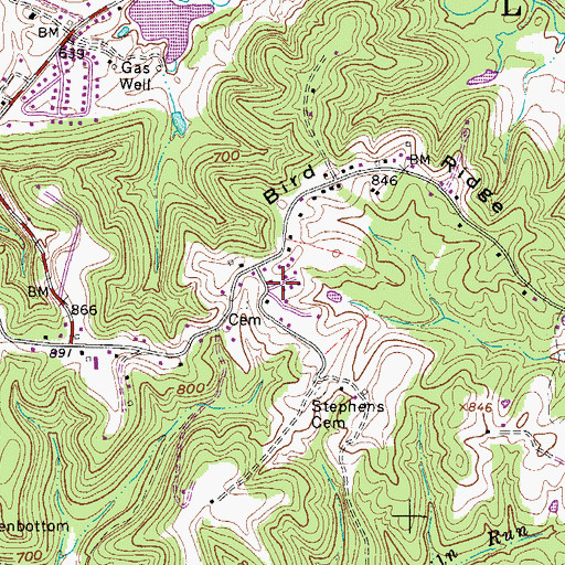 Topographic Map of New England Heights Addition, WV