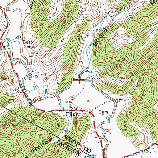 Topographic Map of Otter Run, WV