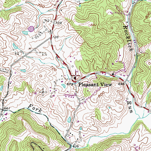 Topographic Map of Pleasant Valley School (historical), WV