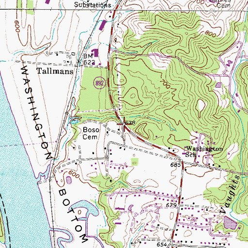Topographic Map of Scott (historical), WV
